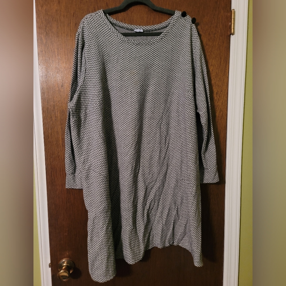 Studio 1886 B&W Patterned Sweater Dress